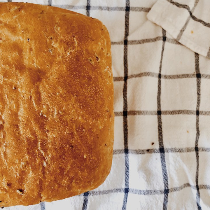 Loaf of home made bread.