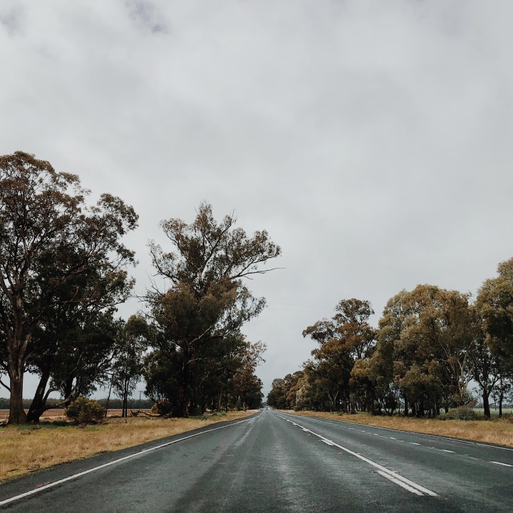 The Sturt Highway between Narrandera and Wagga Wagga, New South Wales, Australia. 