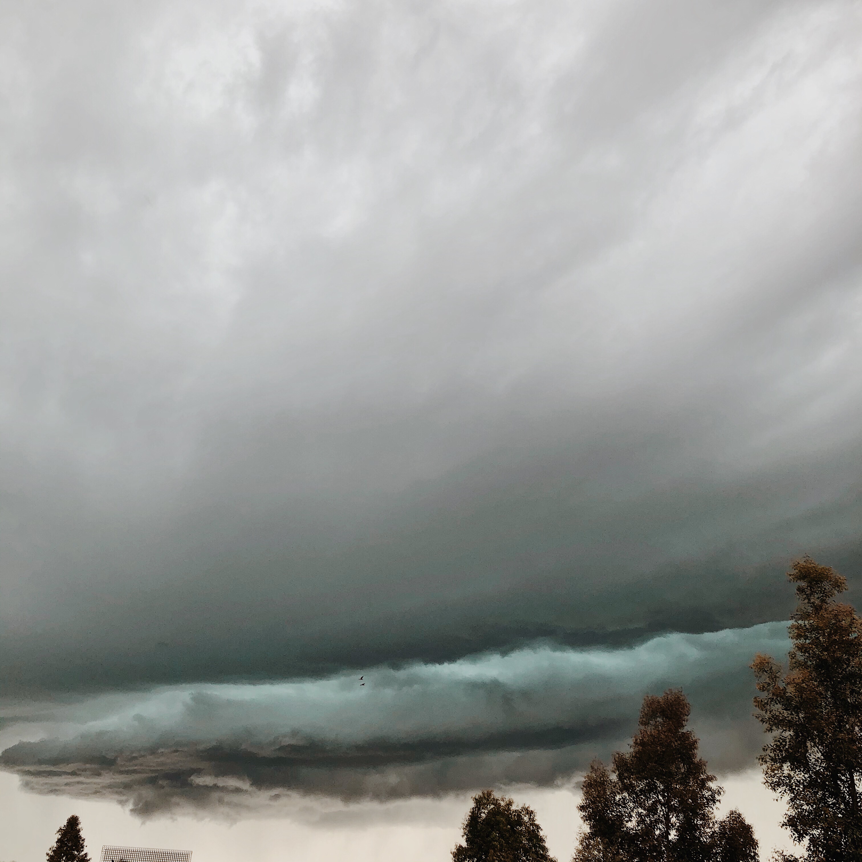 Storm clouds in the sky.