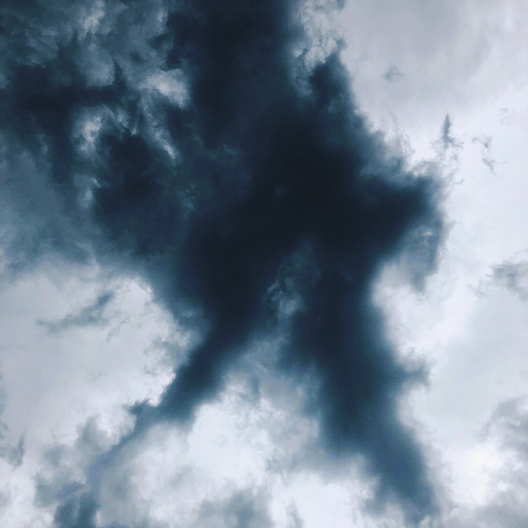 Storm clouds high in the sky.