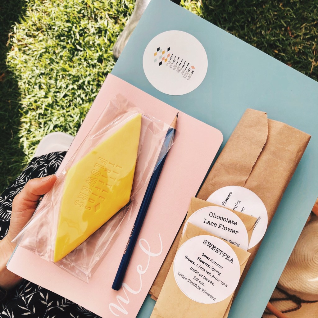 Materials for the Little Triffids Flowers Blood Guild workshop.