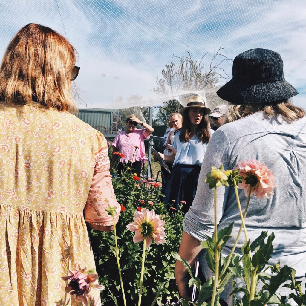 Sophie of Little Triffids Flowers speaking during one of her Bloom Guild workshops.