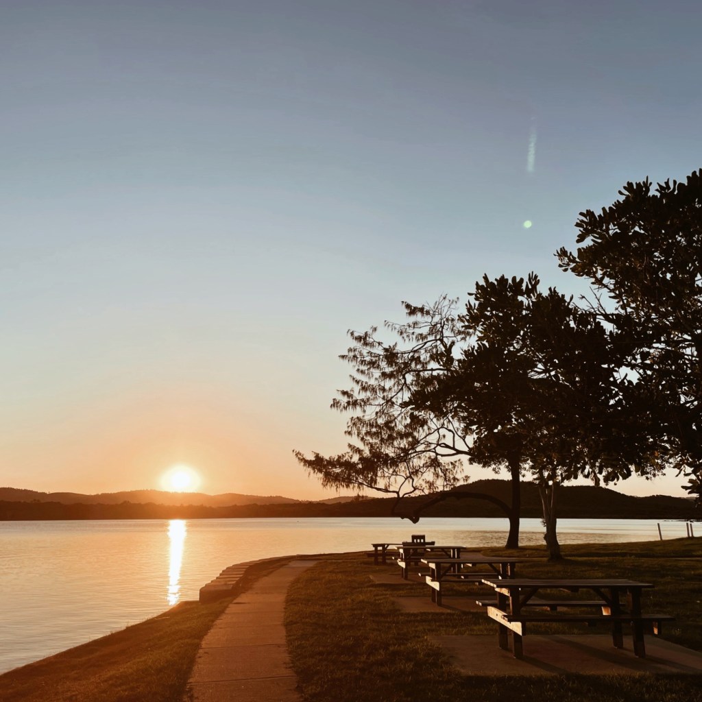 Sunset at Causeway Lake, Yeppoon, Queensland, Australia.