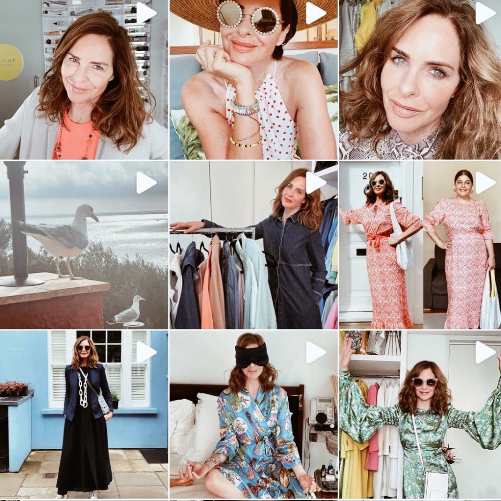 Screenshot of Trinny Woodall's Instagram page.