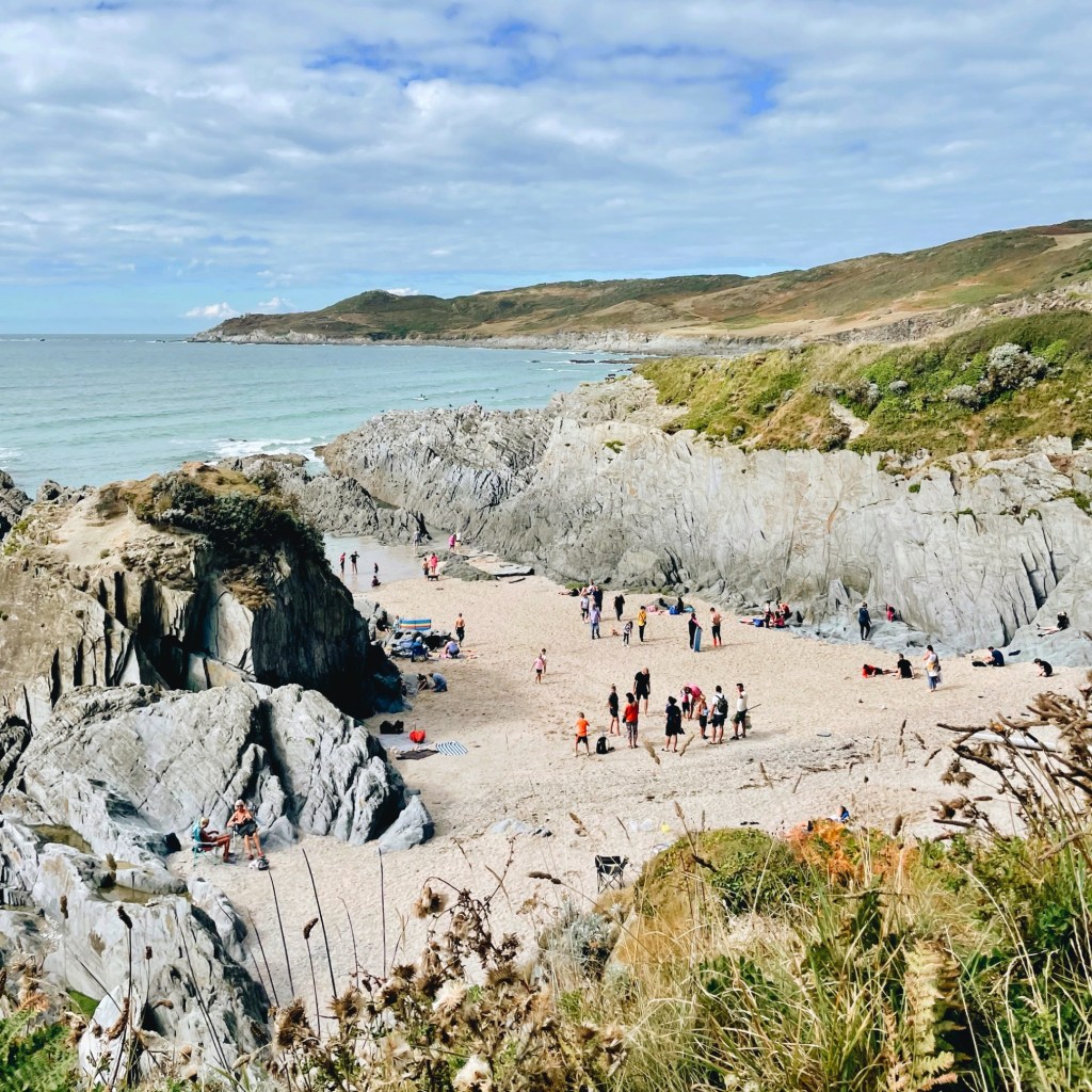 Barricane Beach, Woolacombe, Devon, England.